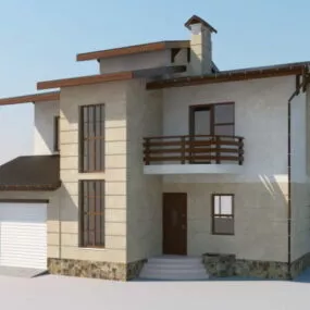 Simple Modern House 3d model