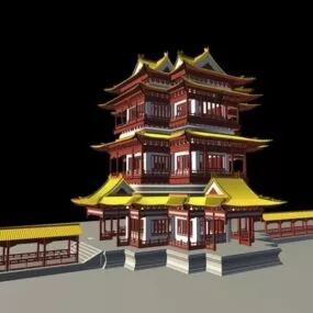 Ancient Chinese Temple 3d model