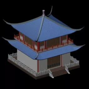 Korean Pagoda Architecture 3d model