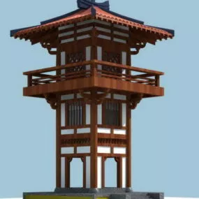 Japanese Pagoda Architecture 3d model