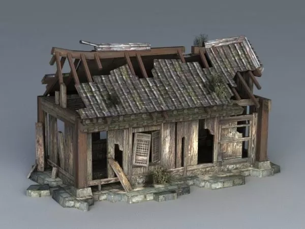 Broken House 3d model Broken House 3d model