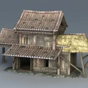 Ancient Chinese Wooden House 3d model