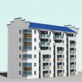 Contemporary Apartment Building 3d model