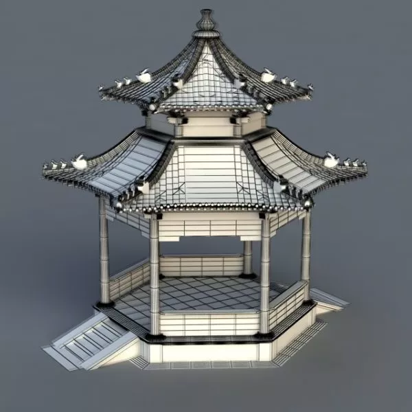 Chinese Gazebo Design 3d model Chinese Gazebo Design 3d model