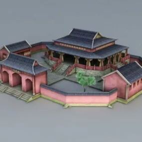 Chinese Ancestral Shrine 3d model