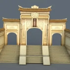 Shanmen Of Buddhist Temple 3d model