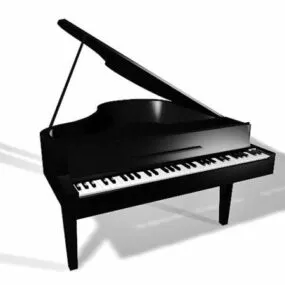 Black Grand Piano 3d model