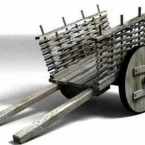 Old Farm Wagon 3d model