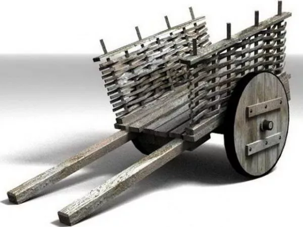 Old Wagon Vehicle 3d model