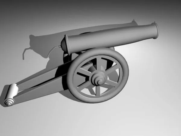 Old Cannon 3d model Old Cannon 3d model