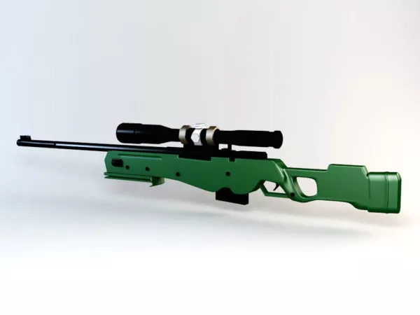 Small Sniper Rifle 3d model Small Sniper Rifle 3d model