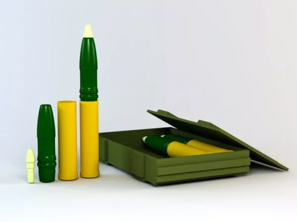 75mm Ammo Box 3d model 75mm Ammo Box 3d model