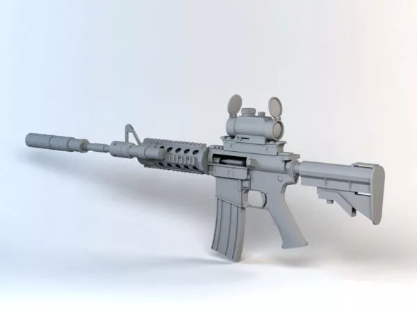M4a1 Carbine Assault Rifle 3d model M4a1 Carbine Assault Rifle 3d model
