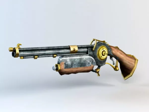 Steampunk Rivet Gun 3d model Steampunk Rivet Gun 3d model