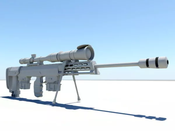 Agent Sniper Gun 3d model
