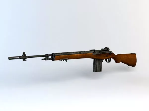 M14 Rifle With Magazine 3d model M14 Rifle With Magazine 3d model
