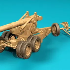 203 Mm Howitzer 3d model