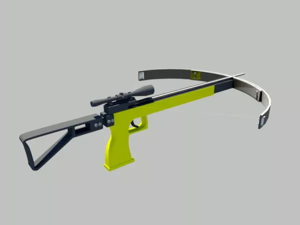 Vintage Wood Crossbow 3d model