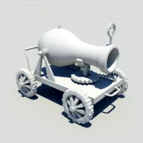 Cartoon Cannon 3d model