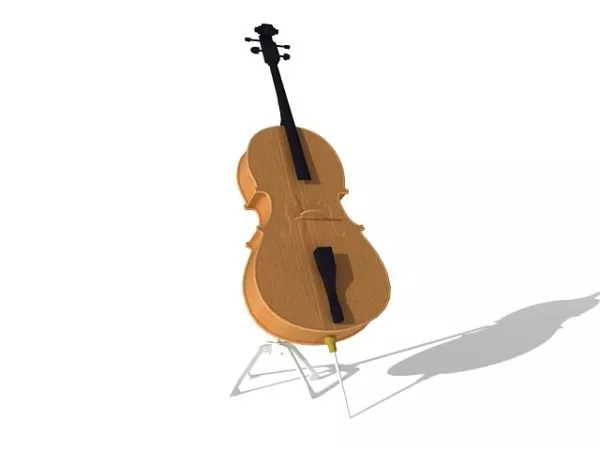 Cello With Stand 3d model Cello With Stand 3d model