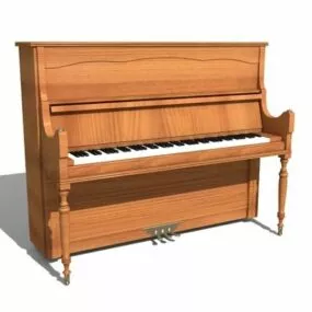 Vintage Upright Piano 3d model