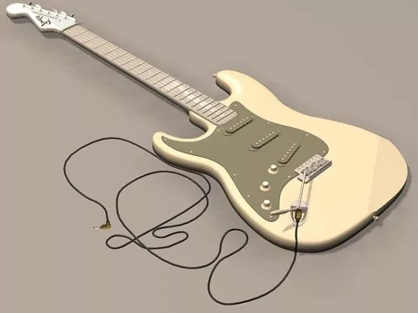 Four String Bass Guitar 3d model