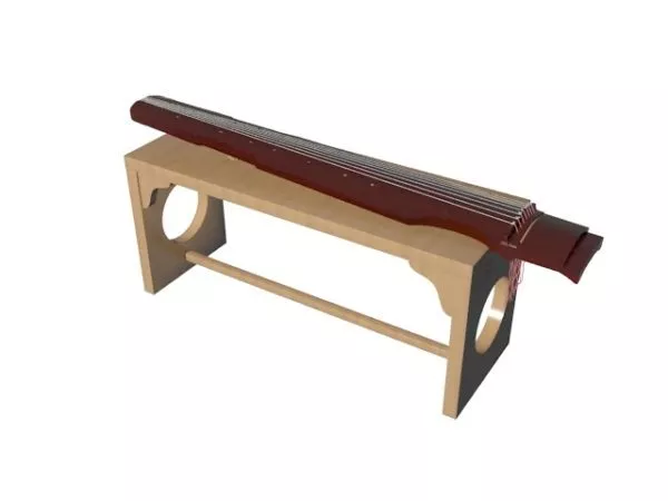 Guqin On The Stand 3d model Guqin On The Stand 3d model