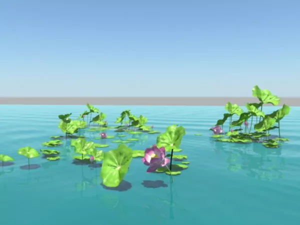 Lotus Flower Pond 3d model Lotus Flower Pond 3d model