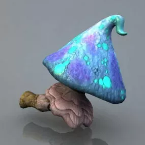 Blue Mushroom 3d model