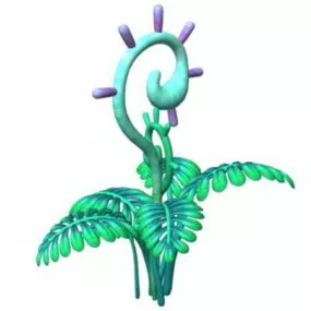 Anime Fern Plant 3d model