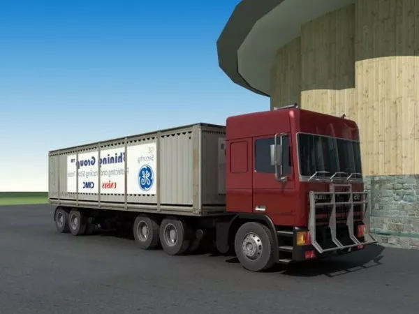 Trailer Box Truck 3d model Trailer Box Truck 3d model