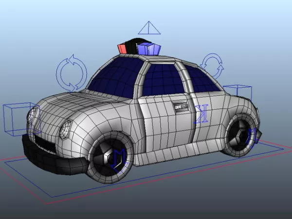 Cartoon Police Wagon Rig 3d model Cartoon Police Wagon Rig 3d model