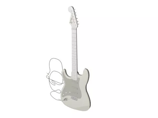 Four String Bass Guitar 3d model