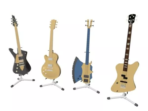 Small Guitar Instrument 3d model