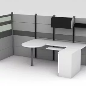 Modern Office Cubicles 3d model
