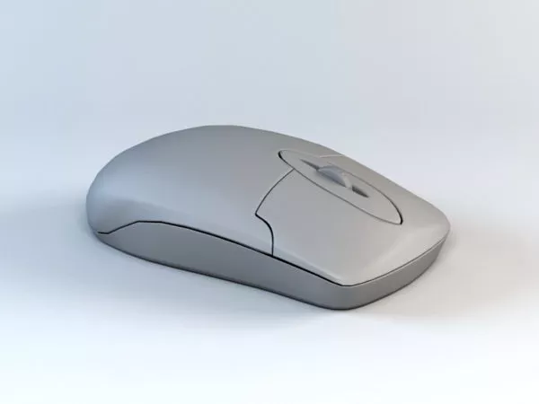 Old Wireless Computer Mouse 3d model
