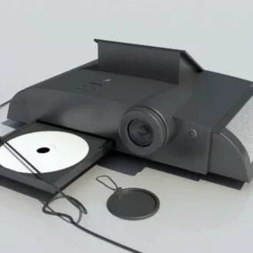 Portable Dvd Player And Projector 3d model