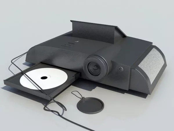 Portable Dvd Player And Projector 3d model Portable Dvd Player And Projector 3d model