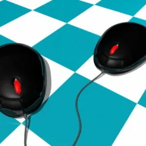 Black Computer Mouse 3d model