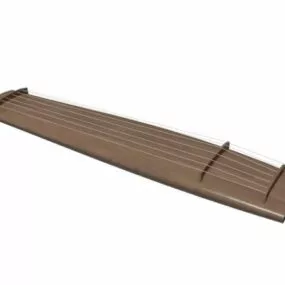 Seven-string Chinese Musical Instrument 3d model