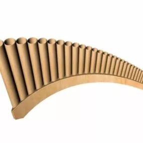 Greek Pan Flute 3d model