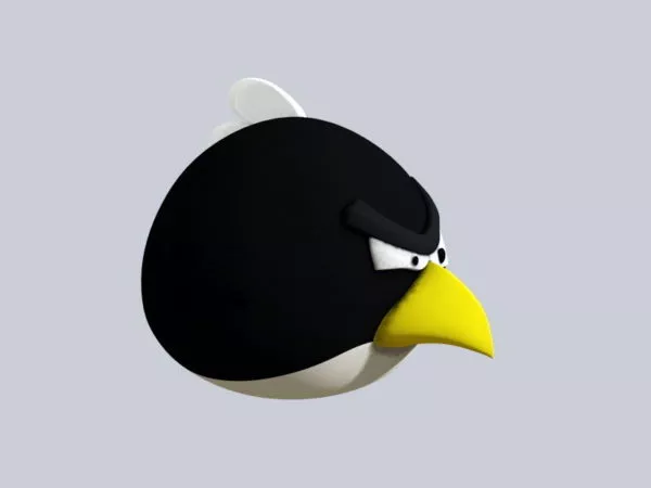Angry Bird Black 3d model Angry Bird Black 3d model