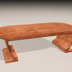 Vintage Meeting Table 3d model