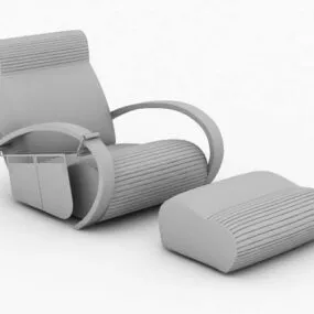 Reclining Chair With Ottoman 3d model