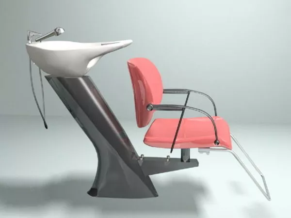 Salon Shampoo Chair 3d model Salon Shampoo Chair 3d model