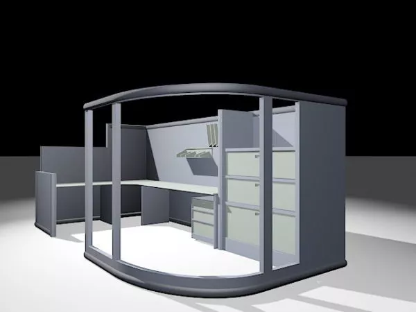 Module Office Cubicle Units 3d model