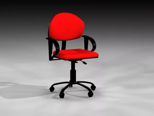 Red Desk Chair 3d model Red Desk Chair 3d model
