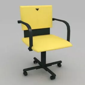 Yellow Office Chair 3d model