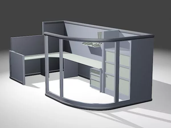 Modular Workstation Cubicle 3d model