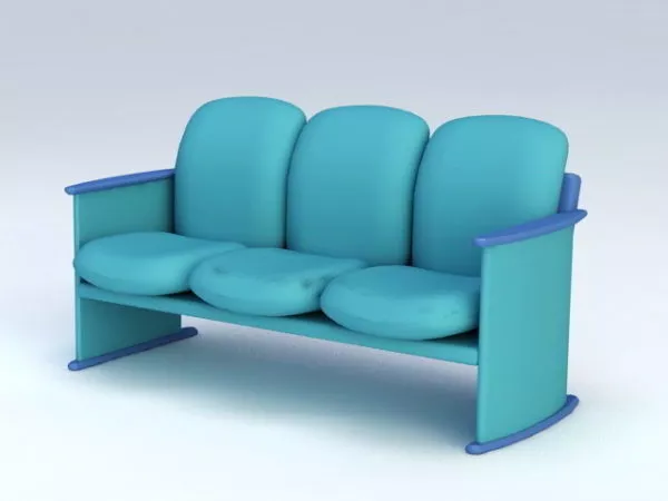 3-seater Waiting Chair 3d model 3-seater Waiting Chair 3d model